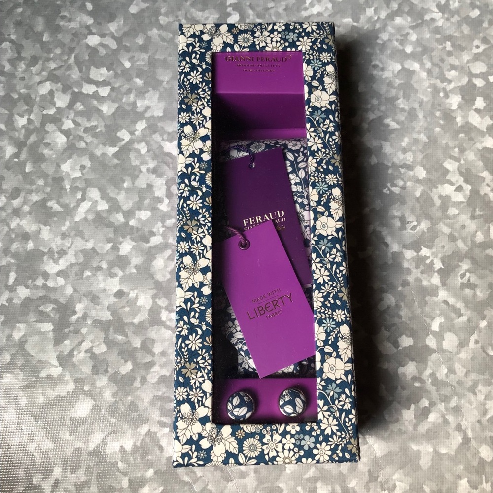 NWT Gianni Feraud Liberty JM tie & cufflink set